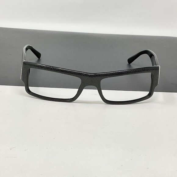 Prada VPR 20H 7JS 1O1 Sunglasses Eyeglasses Black Snakeskin Pattern Rectangular main image 11